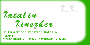 katalin kinszker business card